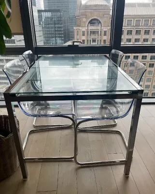 IKEA GLIVARP - Extendable Glass Chrome Plated Dinning Table • £120