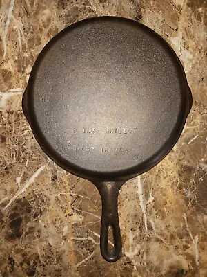 Unmarked WAGNER Cast Iron 9-inch Skillet #6 Made In USA • $19.95