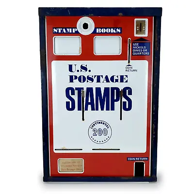 Vintage US Postage Stamp Vending Machine 3 Lever Coin Operated USPS Post Office • $187.46