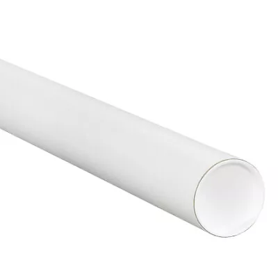 Pack Of 34 White Mailing Tubes 2.5x30  Secure Caps For Shipping • $89.30