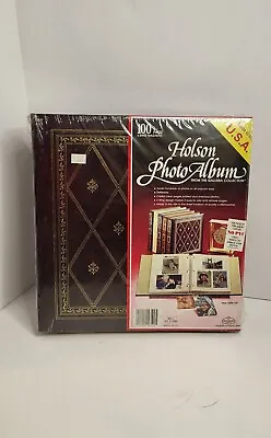 Vintage Holson Magnetic 100 Page 3 Ring Magnetic Photo Album Made In USA  SEALED • $14