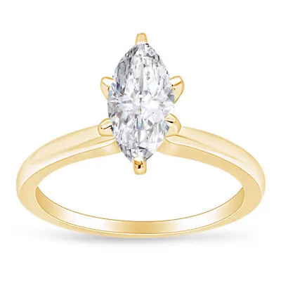 1/3ct Marquise Cut Moissanite Solitaire Engagement Ring 925 Sterling Silver • $45.99