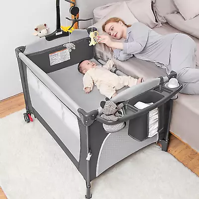 Baby Bassinet Bedside Sleeper5 In-1 Pack And Play Portable Crib For BabyMultif • $372.64