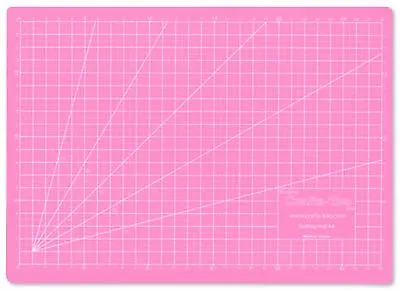 Crafts  5 Layer PVC A4 Cutting Mat Healing Mat Pink Grid Quilting Sewing • £6.99