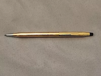 Vintage Cross 1/20 12K Filled Gold Ballpoint Pen - With Black Ink Cartridge • $12.50