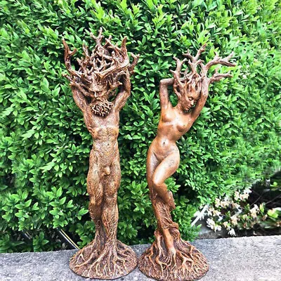 Handicraft Statue Forest Ornaments Goddess Resin Garden Tree God Ornament Decor • £7.44