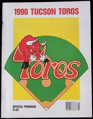 1990 Vancouver Canadians @ Tucson Toros Pacific Coast League Baseball Program • $4.73