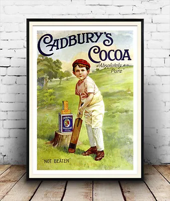 Cadburys Cocoa : Reproduction Vintage Advertising Poster Wall Art. • £5.09