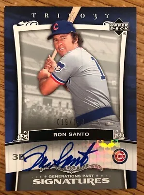 $35 • Buy 2005 UD Generations Past Signatures Silver Ron Santo Autograph Signed Card PA-RS