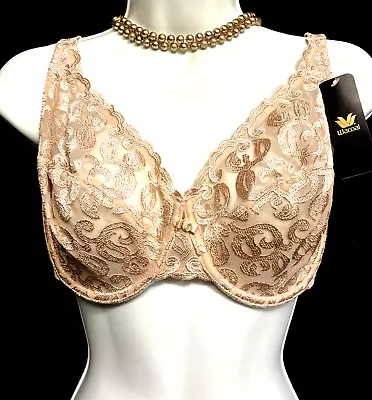 NEW WACOAL 40D All Dressed Up Underwire Nude Beige Lace Bra 851199 NWT MSRP $56 • $34.99