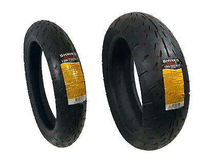 Shinko 003 Stealth Motorcycle Tire Front 120/70-17 & Rear 190/50-17 Set  • $299.99