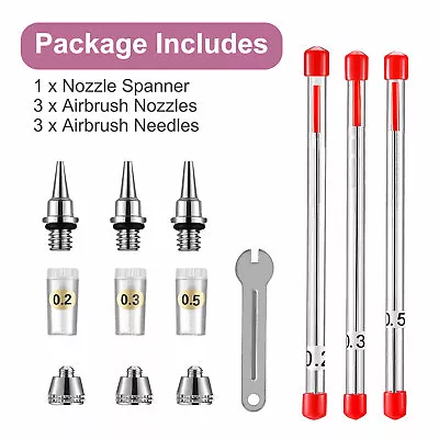 £8.23 • Buy Airbrush Nozzle Needle Replacement Part Spray Gun Maintenance Tool 0.2/0.3/0.5mm