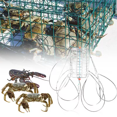 Metal Crab Lobster Trap Snare Cage Pot Pier Boat Rod Beach Sea Fishing • $8.50