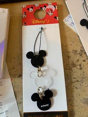 Disney Mickey Mouse Phone Charm Bag Backpack Keyring Charm Zip Pull  New • £4