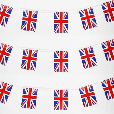 Union Jack Bunting Square Flag Sports Events GB Royal Street Party Decor 10M X 2 • £5.01