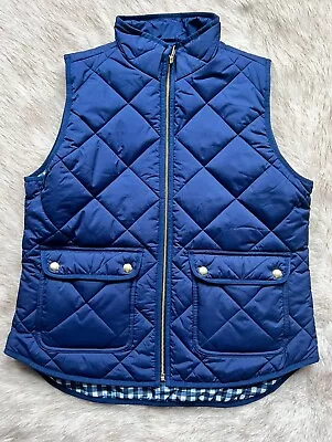 *NWT* [J. Crew] Puffer Vest Womens M Navy Blue Insulated Down Quilted Full Zip • $25