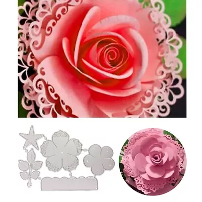 Lace Flower Metal Cutting Dies Scrapbooking Embossing Stencils Card DIY Craft • £3.25