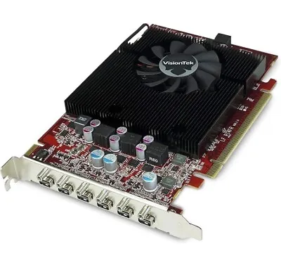 VisionTek Radeon 7750 2GB GDDR5 6 4K Monitor Graphics Card 7.1 Surround • $250