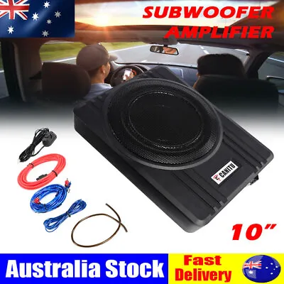 10'' Car Subwoofer Under-Seat Amplifier Speakers Audio Sub Woofer Slim Box 600W • $117.95