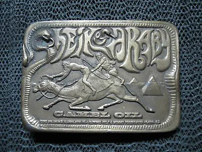 Shiek Of Araby Camel Oil All Seeing Eye Belt Buckle! Vintage! Bergamot! 1974! Us • $66.33