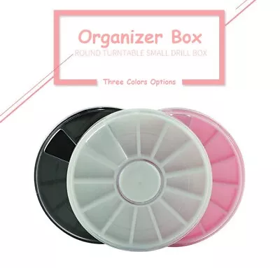 Empty Round Small Storage Wheel Case Holder Drill Box Nail Art Craft Charms Bead • $1.30