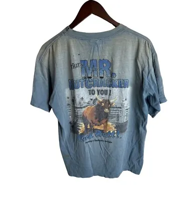 Vintage 90’s Kick Butt Gear Mr Nutcracker Bull Riding Distressed T Shirt Size L • $49.99