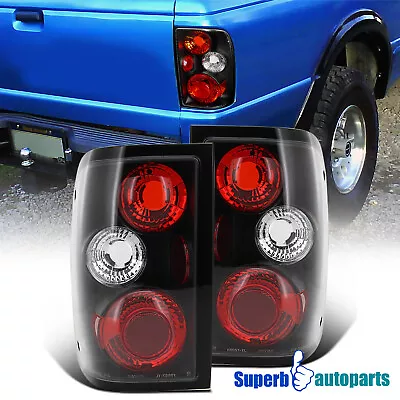 Fits 1993-1997 Ford Ranger Tail Lights Brake Lamps Black 93-97 Replacement Pair • $45.58