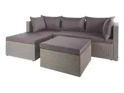Replacement 8 Pc Cushions Covers Set Rattan Garden Chairs  Patio Sofa ANTHRACITE • £34.99