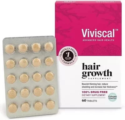 Viviscal Hair Growth Supplement For Women To Grow Thicker Hair 60 Count • $29.99