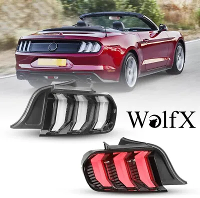 Clear Tail Lights Euro Type For 2015-2023 Ford Mustang LED Sequential Rear Lamps • $369.99