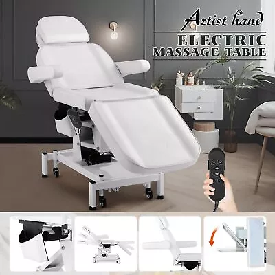 White 110V Electric Facial Bed 3Motor Massage Table Beauty Tattoo W/RemoteWheel • $639.90