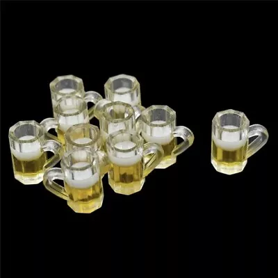 10PC Dollhouse 1:12 Scale Miniature Beer Mugs Resin Cups Bar Party Accessories • $7.99