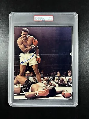 MUHAMMAD ALI Autograph AUTO 8x10 PHOTO Vs Liston SLABBED PSA/DNA Signed PSA 9 • $1995