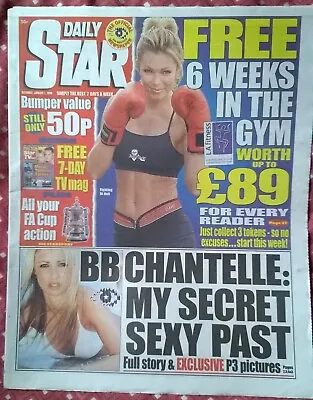 DAILY STAR 7 Jan 2006 - Chantelle Houghton Fearne Cotton Roxanne Pallett CBB • £3.99