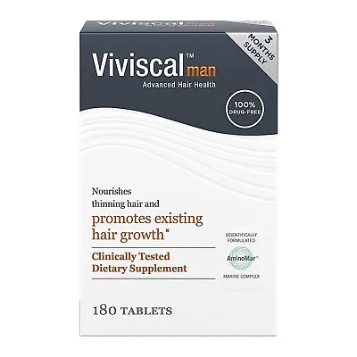 Viviscal Men's Hair Growth Supplements For Thicker Fuller Hair Adult 180 Tablets • $99.99