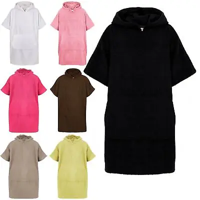 Mens Adults Towel Poncho Bathrobe Soft Beach Bath Swim Robe Ladies Gents Gift • £16.99