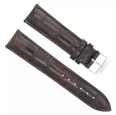 18mm Italia Leather Watch Strap Band For Maurice Lacroix Lc 6057 Watch D/brown • $17.95