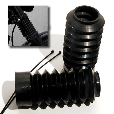 Jammer Old School Short 49mm Fork Gaiters Boots Black Harley Dyna Fxd 2006-13 • $61.20