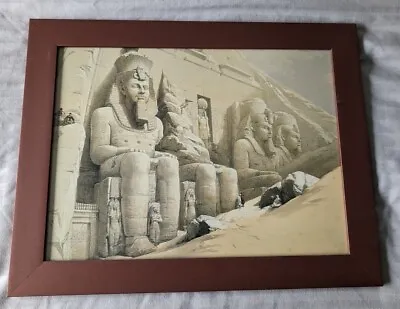 Framed David Roberts Print Of Ancient Egypt - Abu Simbel • £25