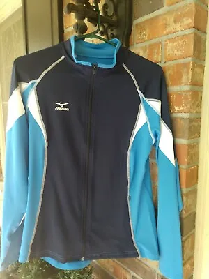 NWT MIZUNO LIGHTWEIGHT DRYLITE PERFORMANCE VOLLEYBALL JACKET Large  Blk/Blue NWT • $9.95