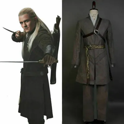 Lord Of The Rings Hobbit Elf Prince Legolas Greenleaf Outfit COSplay Costume • £98.40