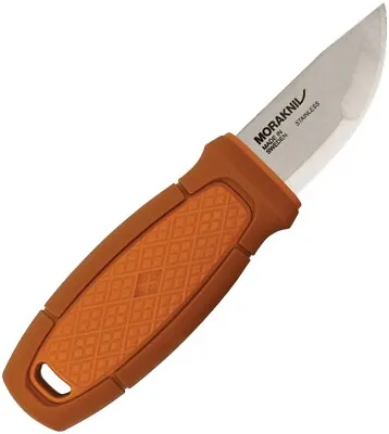 Mora Eldris Pocket Size Fixed Blade Knife Burnt Orange Handle And Sheath 13501 • $34.99