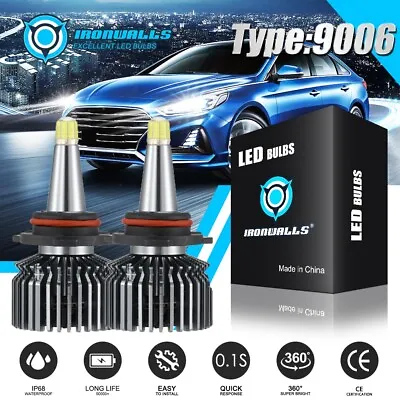 6-sides LED Headlight Kit 9006 HB4 HB4U 6000K 2800W 390000LM Fog Bulbs Pair HID • $25.89