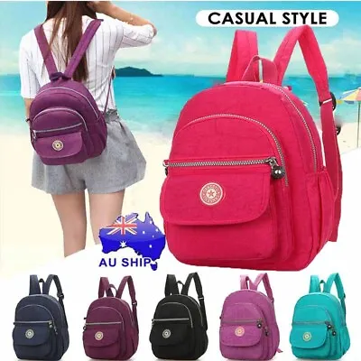 $10.39 • Buy Travel Small Backpack Shoulder Handbag Women Nylon Waterproof Rucksack CasualBag