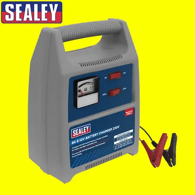 Sealey DSBC8 Battery Charger 6/12V 8Amp 230V Automatic Car / Bike / Van 9-112Ah • £49.95