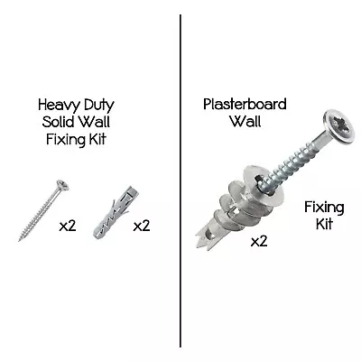 Heavy Duty Large Mirror Hanging Kit Solid Wall Or Plasterboard 2 X Screws&Plugs • £4.95