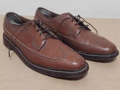 $79.95 • Buy Vintage Florsheim Imperial V-Cleat WingTip 93602 5 Nail Size 11.5 B
