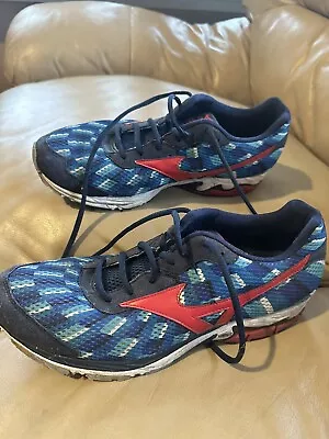 Mizuno Men's Wave Elixir 8 Running Shoe Red White And Blue Size 9.5 - Rare Color • $35