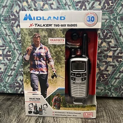 Midland LXT600VP4 2-Way Radio Up To 30 Mile 22 Channels NOAA Weather Alert • $35