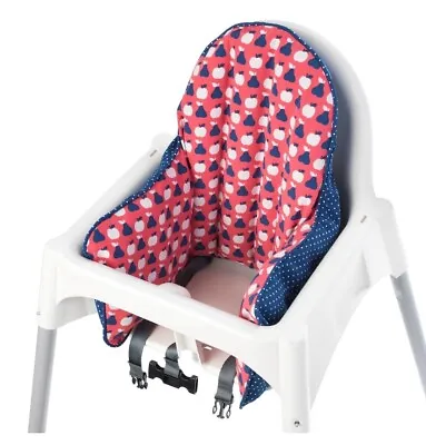 IKEA ANTILOP Reversible Highchair Cushion Cover Blue/Red 804.269.28 • £9.99